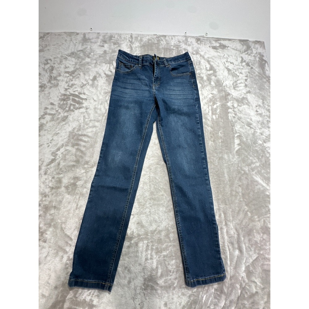 Lee Kids Girls Denim Dark‎ Blue Straight Fit Jeans 14 Zipper Button 5 Pocket